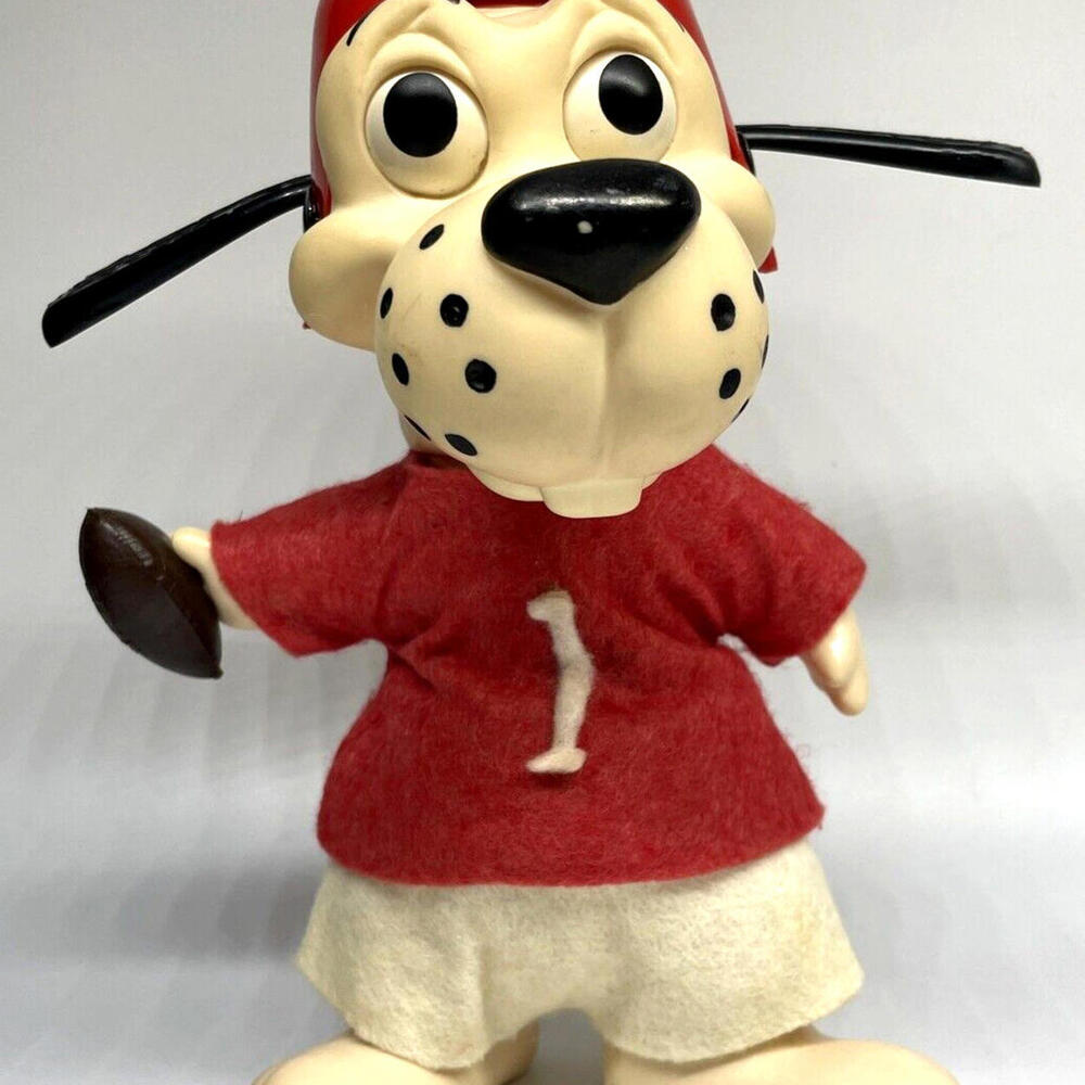 Football Player Dog 9.5" Height Royalty Industries Coin‎ Bank Vintage 1971